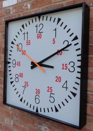 Dual Purpose Clock Cased Square