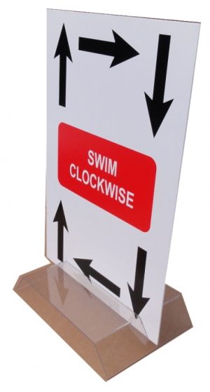 Swimming Lane Direction Signs
