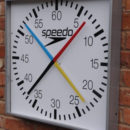 5 Speedo Cased Pace Clocks