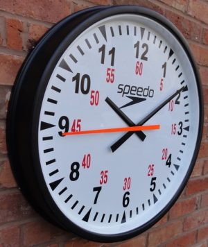 6 Speedo Dual Purpose Clock Cased round
